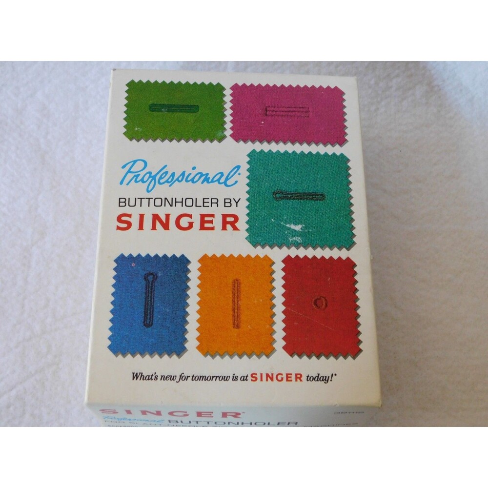 Vintage Singer Professional Buttonholer #381116 Original Box mint condition!